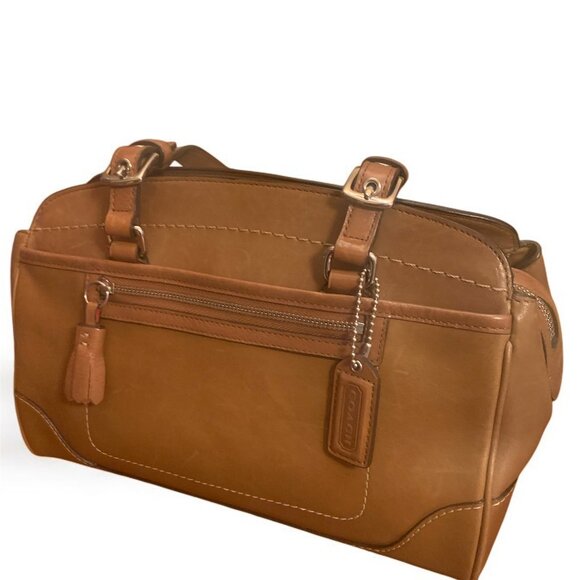 Vintage Coach Hamilton Kelly (2005) 7465” Brown Tan Leather Purse - Picture 2 of 16